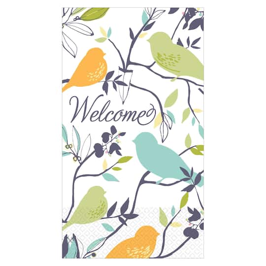 Welcome Birds Eco-Friendly Paper Guest Towels, 48ct.